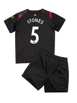 Manchester City John Stones #5 Auswärts Trikotsatz für Kinder 2022-23 Kurzarm (+ Kurze Hosen)